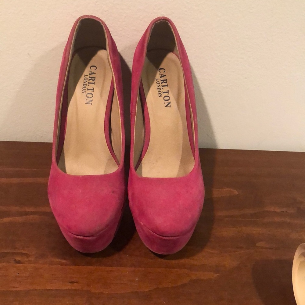 Carlton Pink Platform Heels. 5 inch heel - 7.5